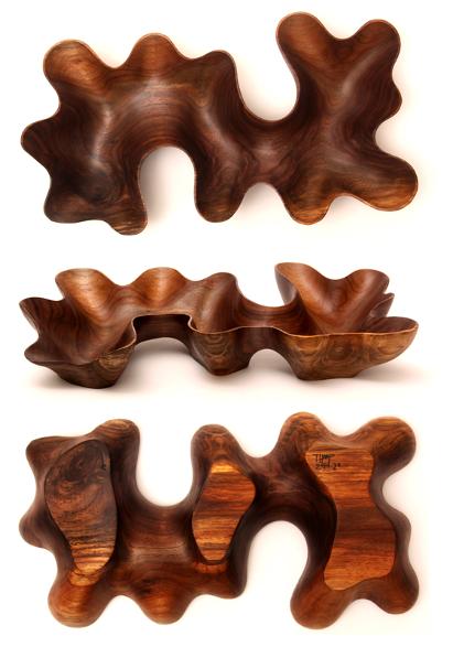 modern decor - walnut bowl